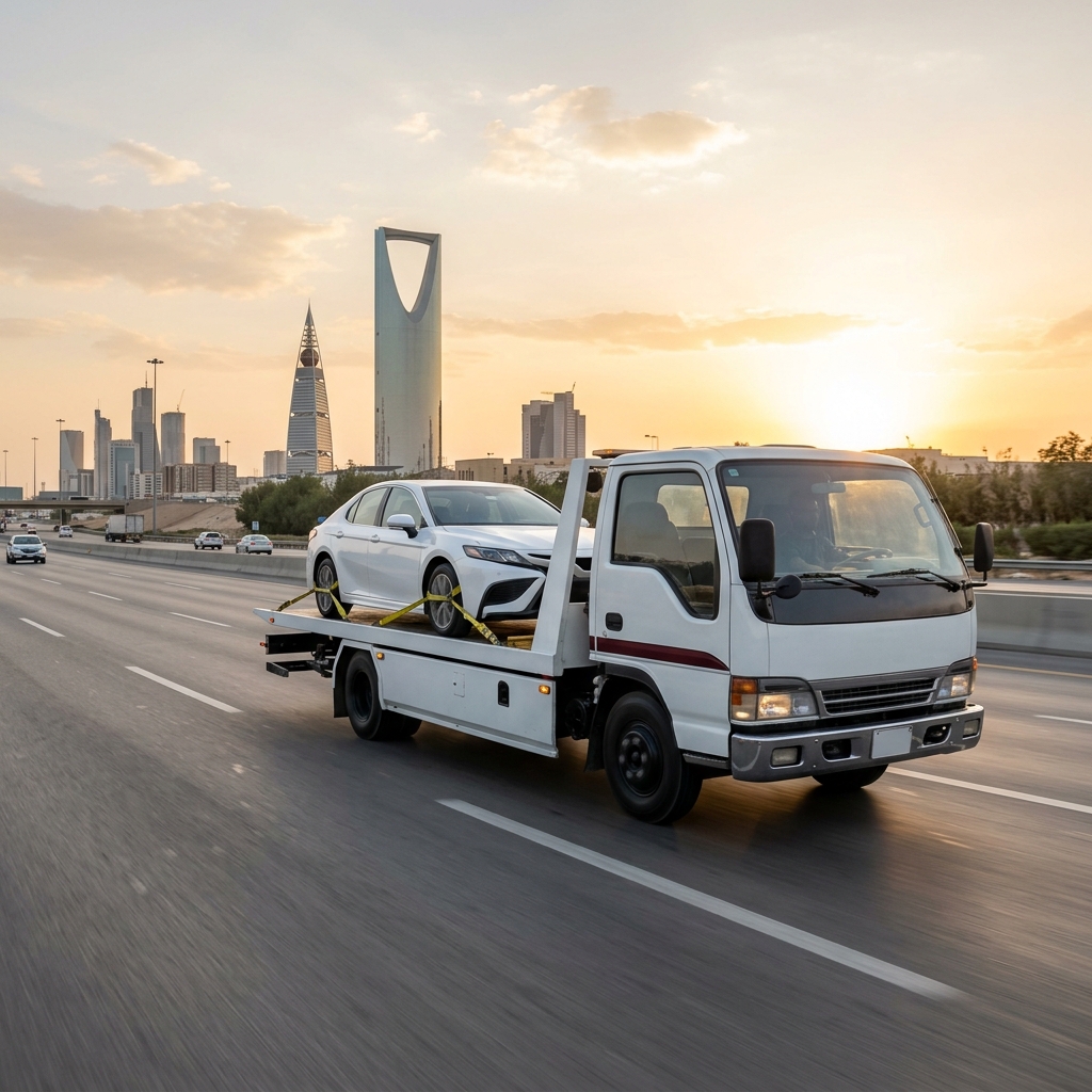 سطحة تحمل سيارة